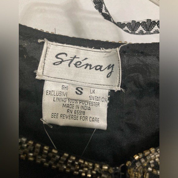 Women's STENAY VINTAGE Handmade Silk Beaded Tunic Jacket NWT - Picture 3 of 14